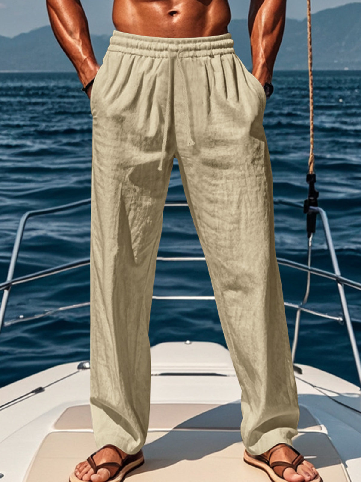 Men's Full Size Casual Loose-Fit Pants with Elastic Drawstring Waist Plus Size | STAHlin RADIANCE