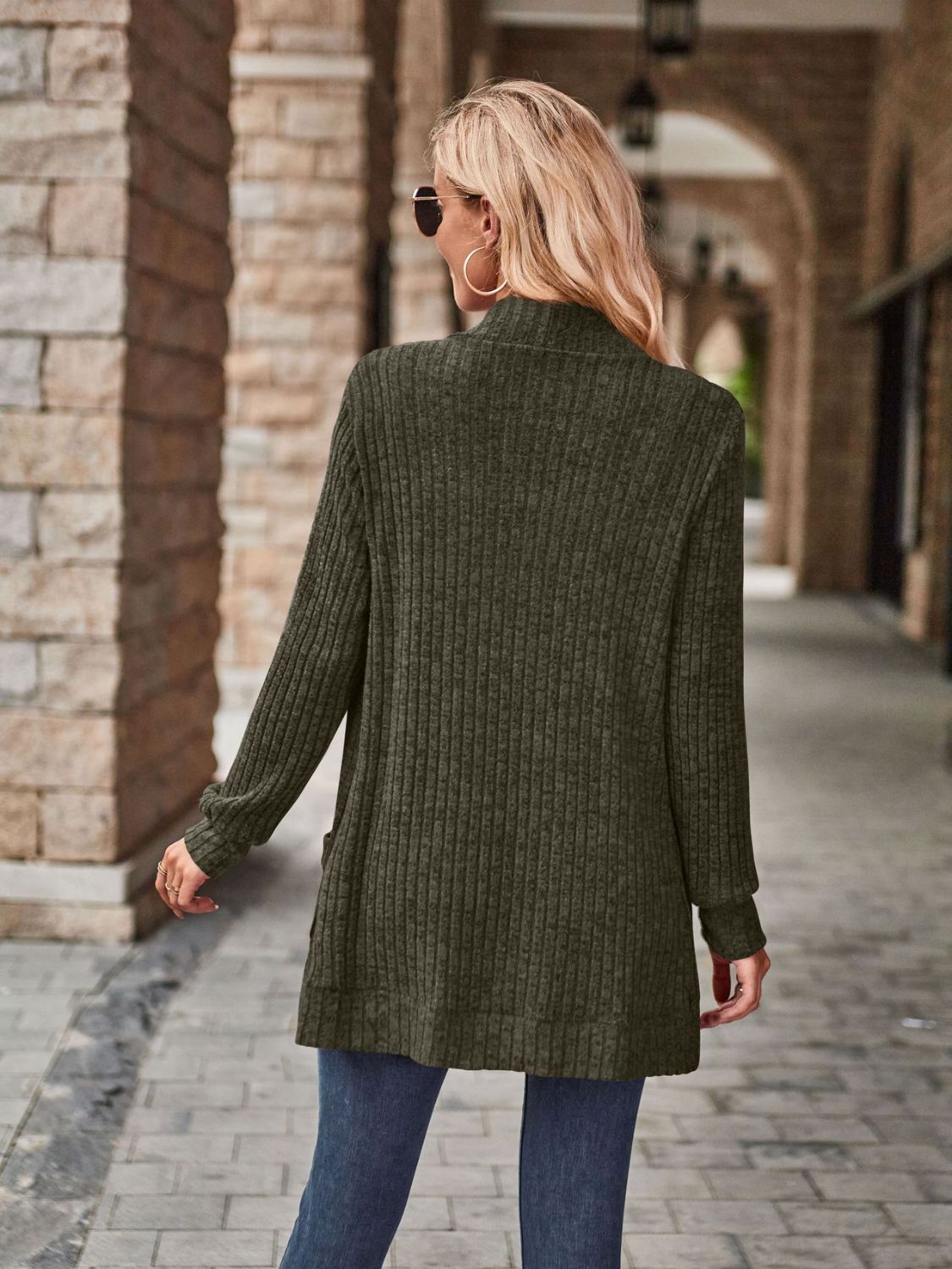 Open Front Cardigan with Pockets | STAHlin RADIANCE