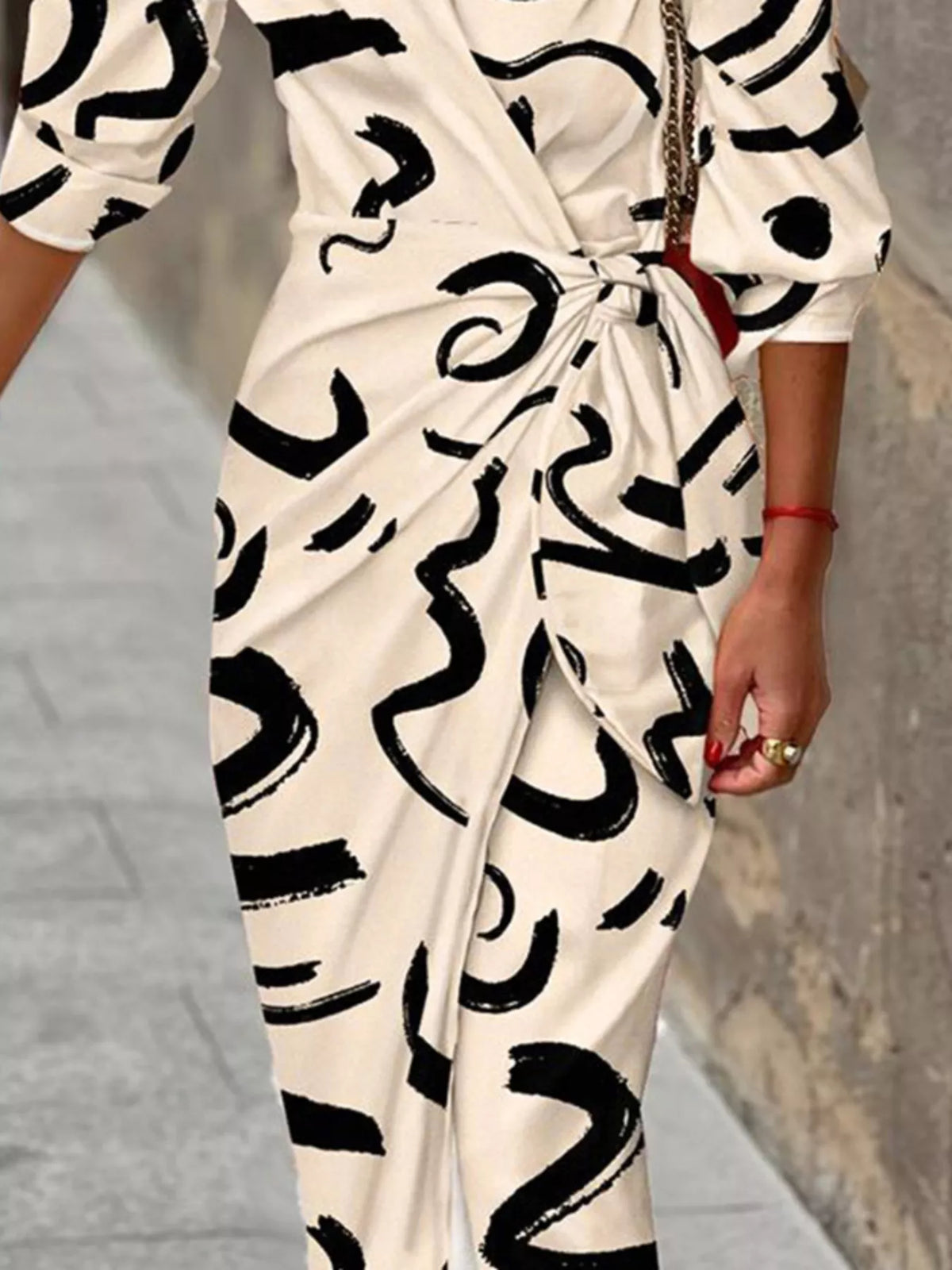 Printed Collared Neck Shirt Dress | STAHlin RADIANCE