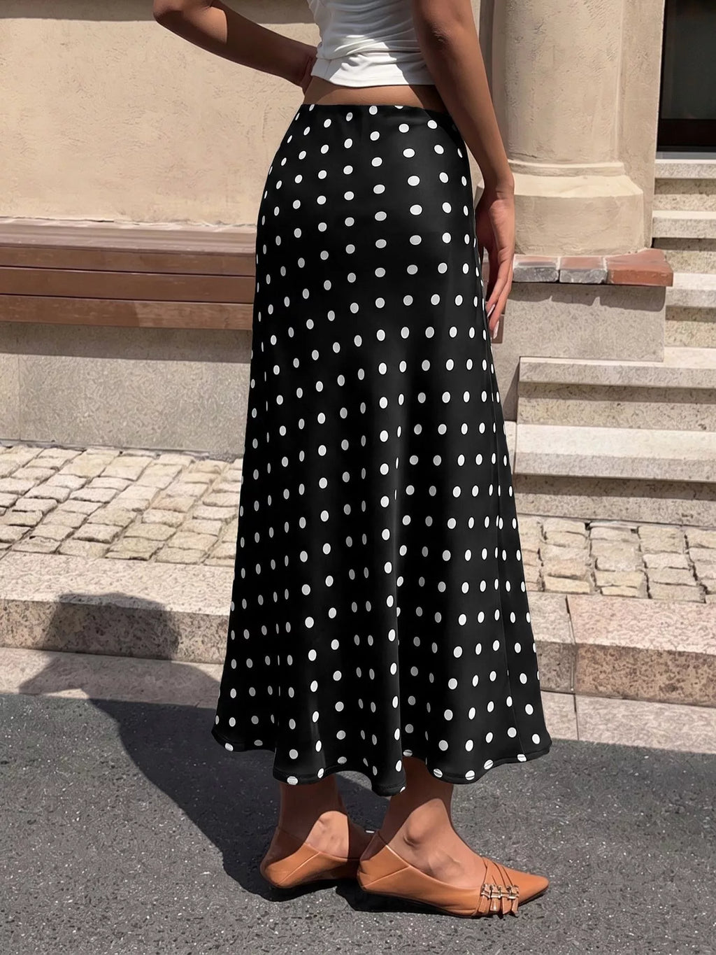 Polka Dot Midi Skirt | STAHlin RADIANCE