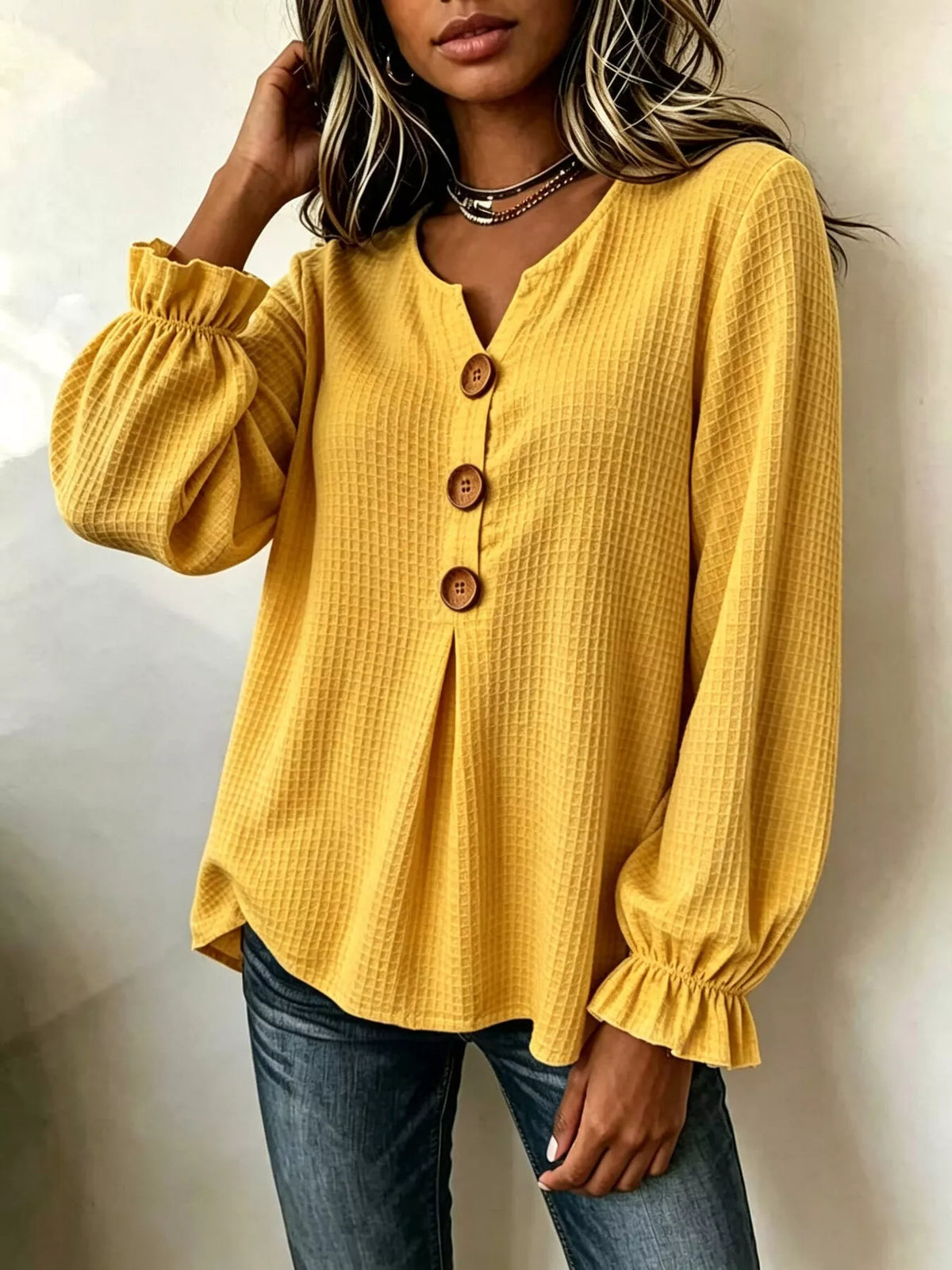 The Ivory Waffle Knit Top | STAHlin RADIANCE