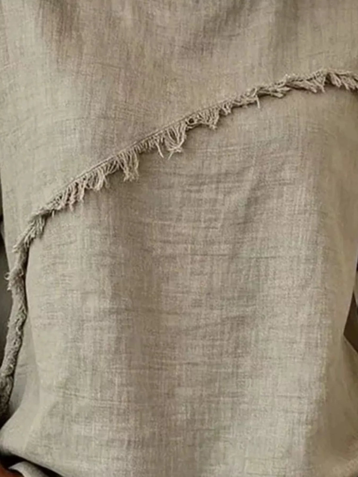 Full Size Frayed Hem Short Sleeve Top Plus Size | STAHlin RADIANCE