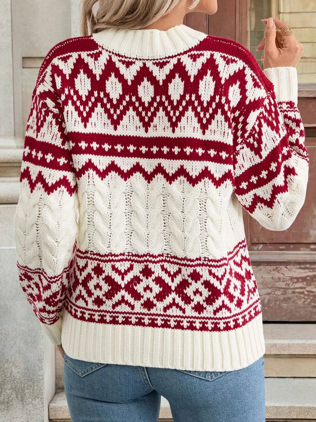 Christmas Cable Knit Long Sleeve Sweater | STAHlin RADIANCE