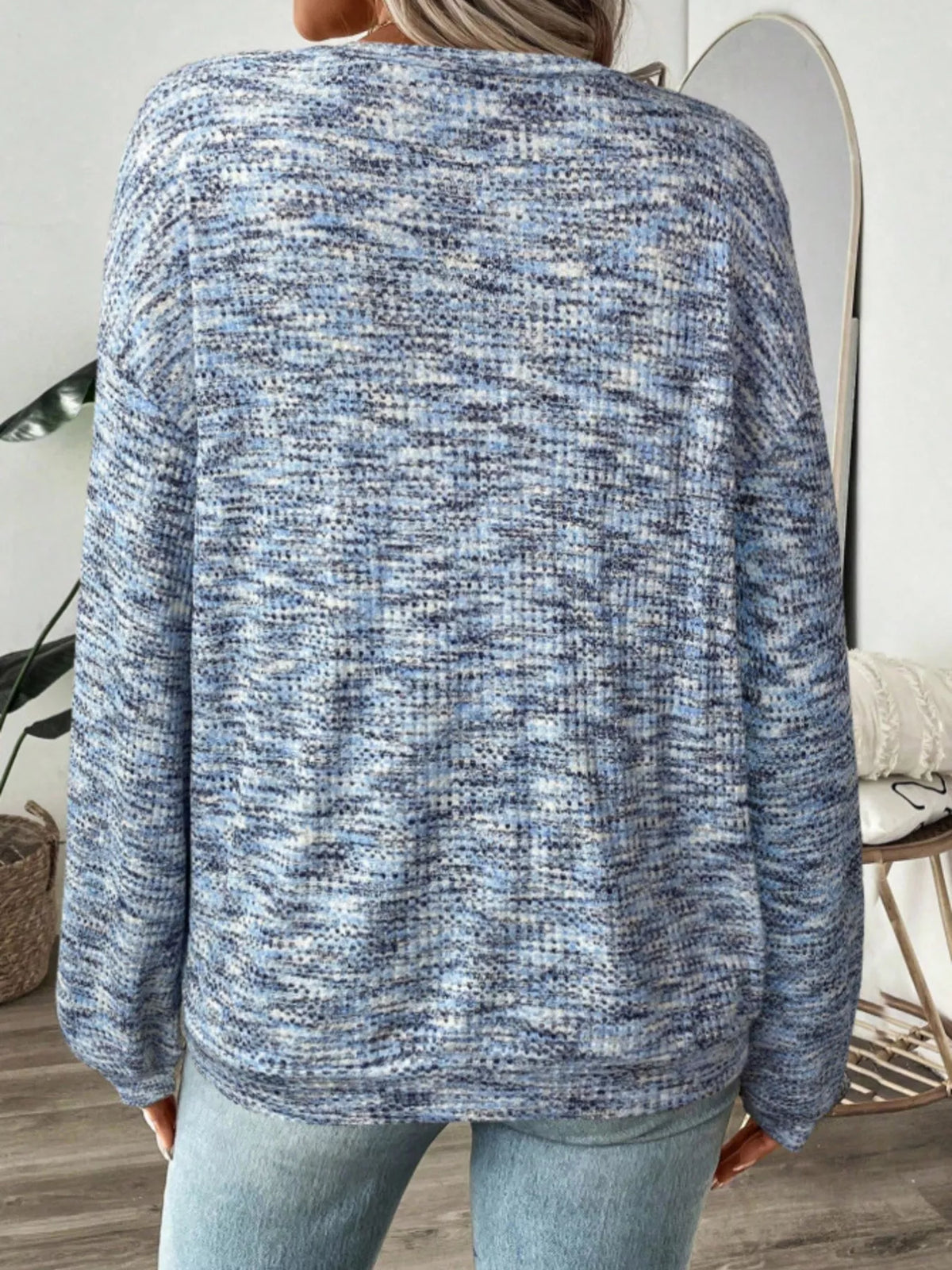 Space-Dyed Long Sleeve Waffle-Knit Top | STAHlin RADIANCE