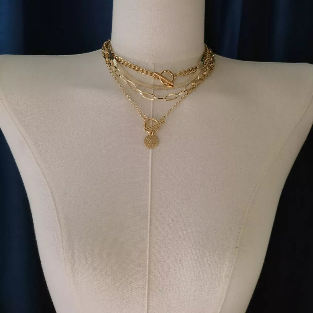 4-Piece Layered Coin Pendant Necklace | STAHlin RADIANCE