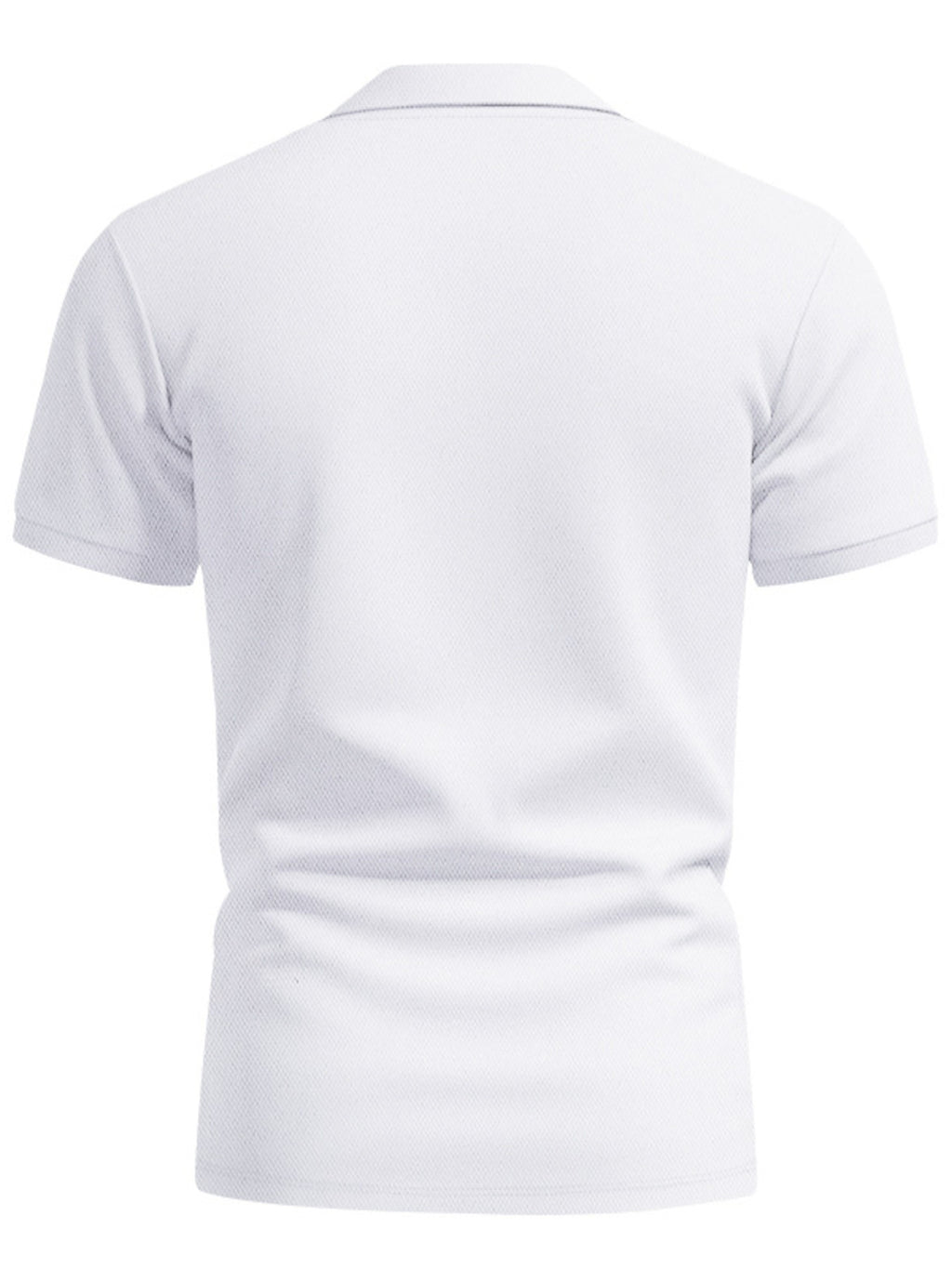 Men's Full Size Button Detail Short Sleeve Polo Plus Size | STAHlin RADIANCE