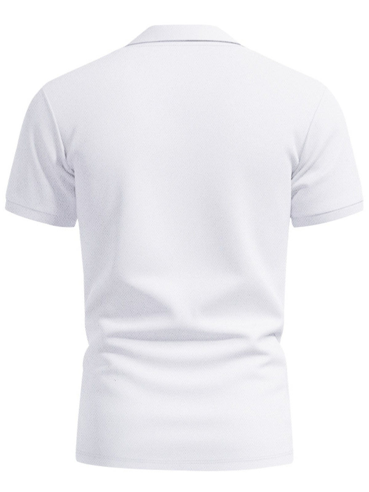 Men's Full Size Button Detail Short Sleeve Polo Plus Size | STAHlin RADIANCE