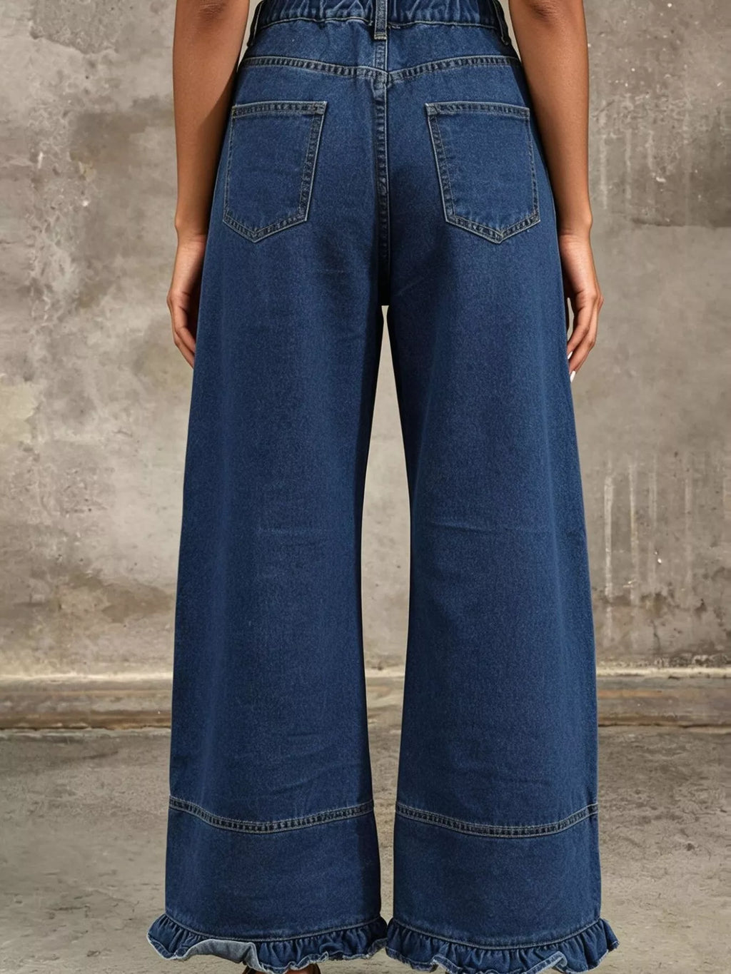 The Nova Ruffle Hem Wide-Leg Jeans | STAHlin RADIANCE