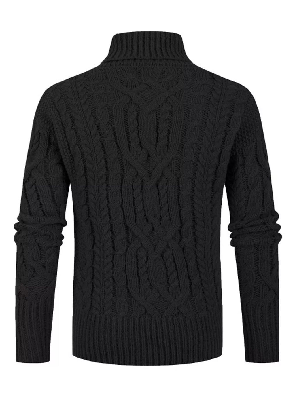 Men's Plus Size Shawl Collar Cable Knit Sweater | STAHlin RADIANCE