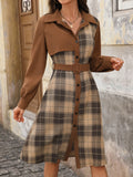 Button Front Plaid Long Sleeve Dress | STAHlin RADIANCE