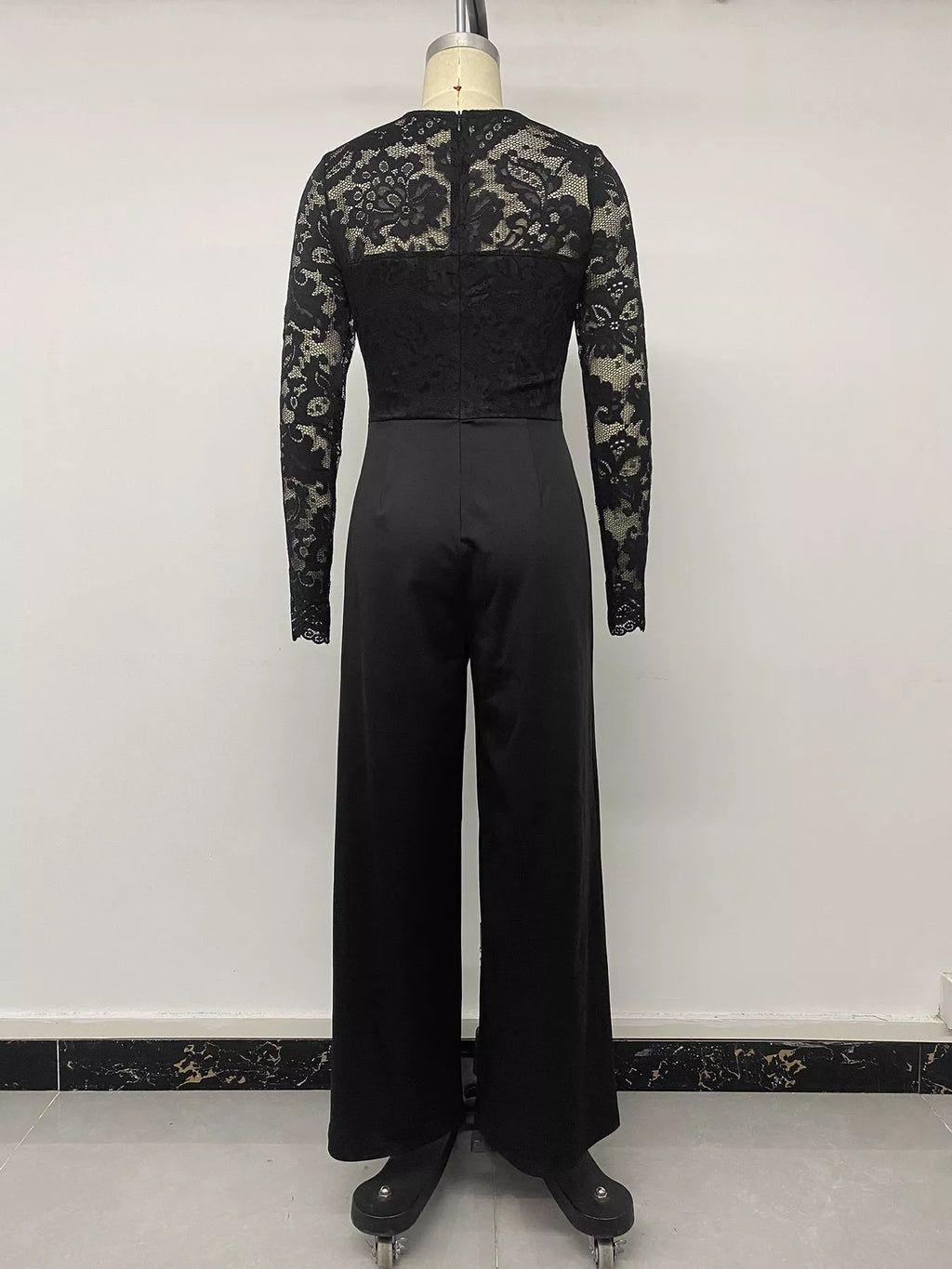 Lace Long Sleeve Wide-Leg Jumpsuit | STAHlin RADIANCE