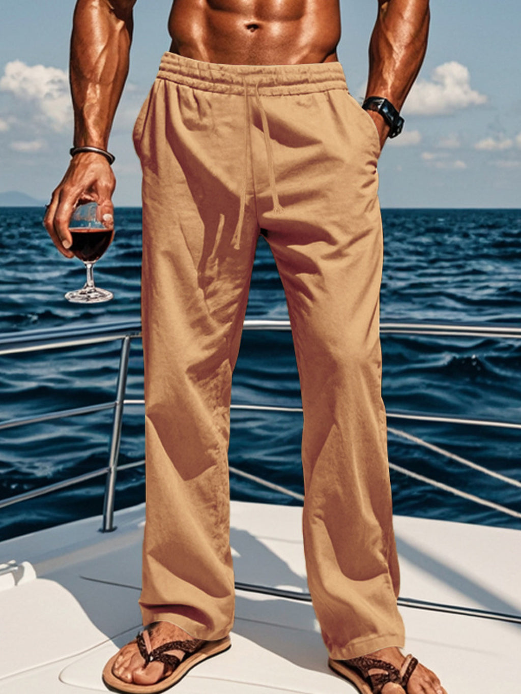 Men's Full Size Casual Loose-Fit Pants with Elastic Drawstring Waist Plus Size | STAHlin RADIANCE
