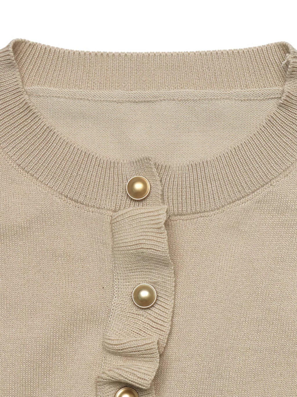 Ruffle Hem Button-Up Cardigan | STAHlin RADIANCE