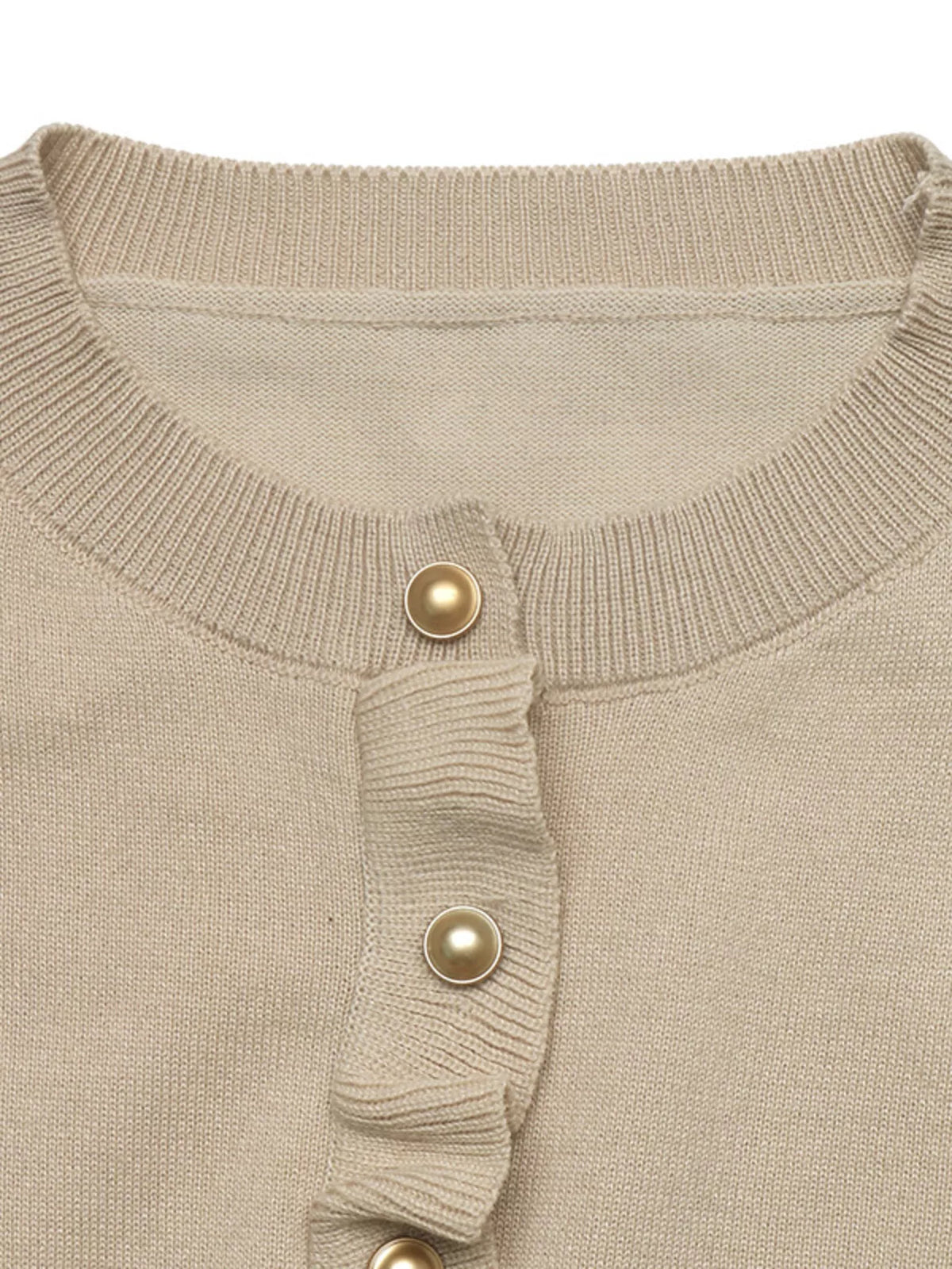 Ruffle Hem Button-Up Cardigan | STAHlin RADIANCE