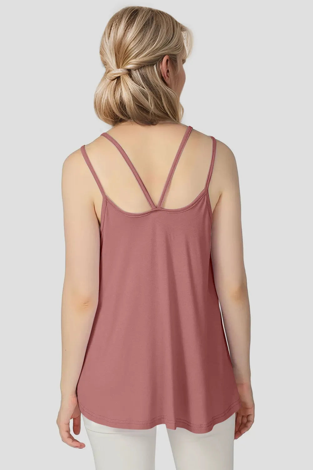 Basic Bae Bamboo Scoop Neck Double Spaghetti Straps Cami | STAHlin RADIANCE