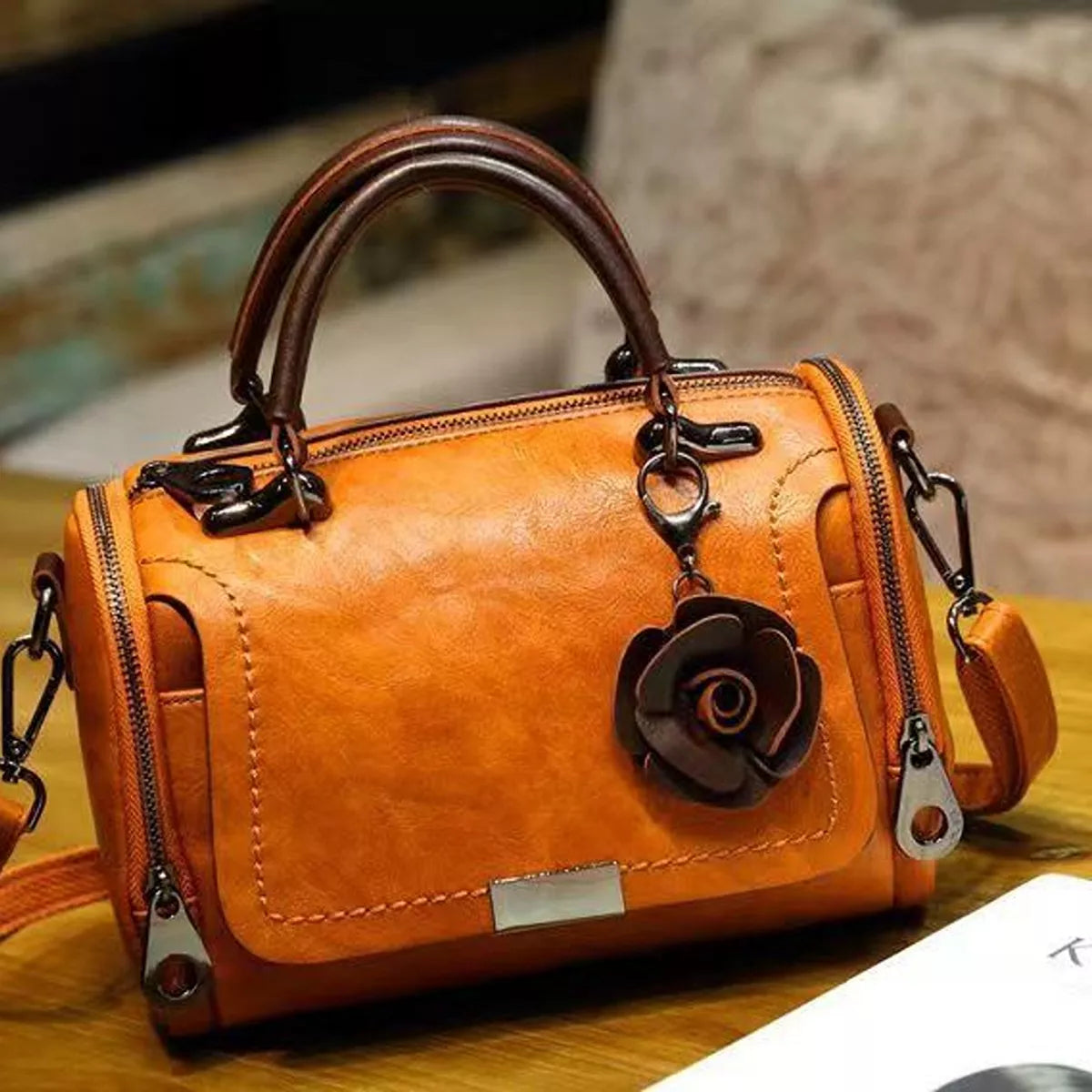 PU Leather Flap Crossbody Bag | STAHlin RADIANCE