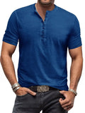 Men's Full Size Button Detail Short Sleeve Polo Plus Size | STAHlin RADIANCE