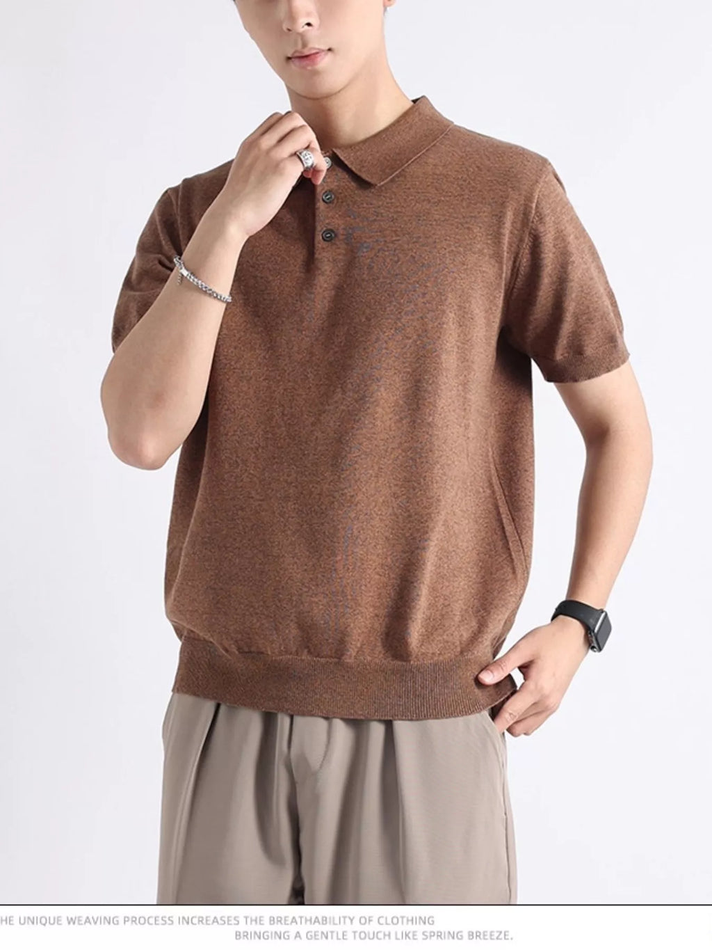 Men's Plus Size Button Detail Short-Sleeve Polo | STAHlin RADIANCE