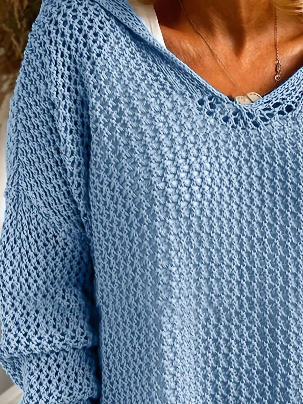 Openwork Long Sleeve Hooded Knit Cover Up | STAHlin RADIANCE