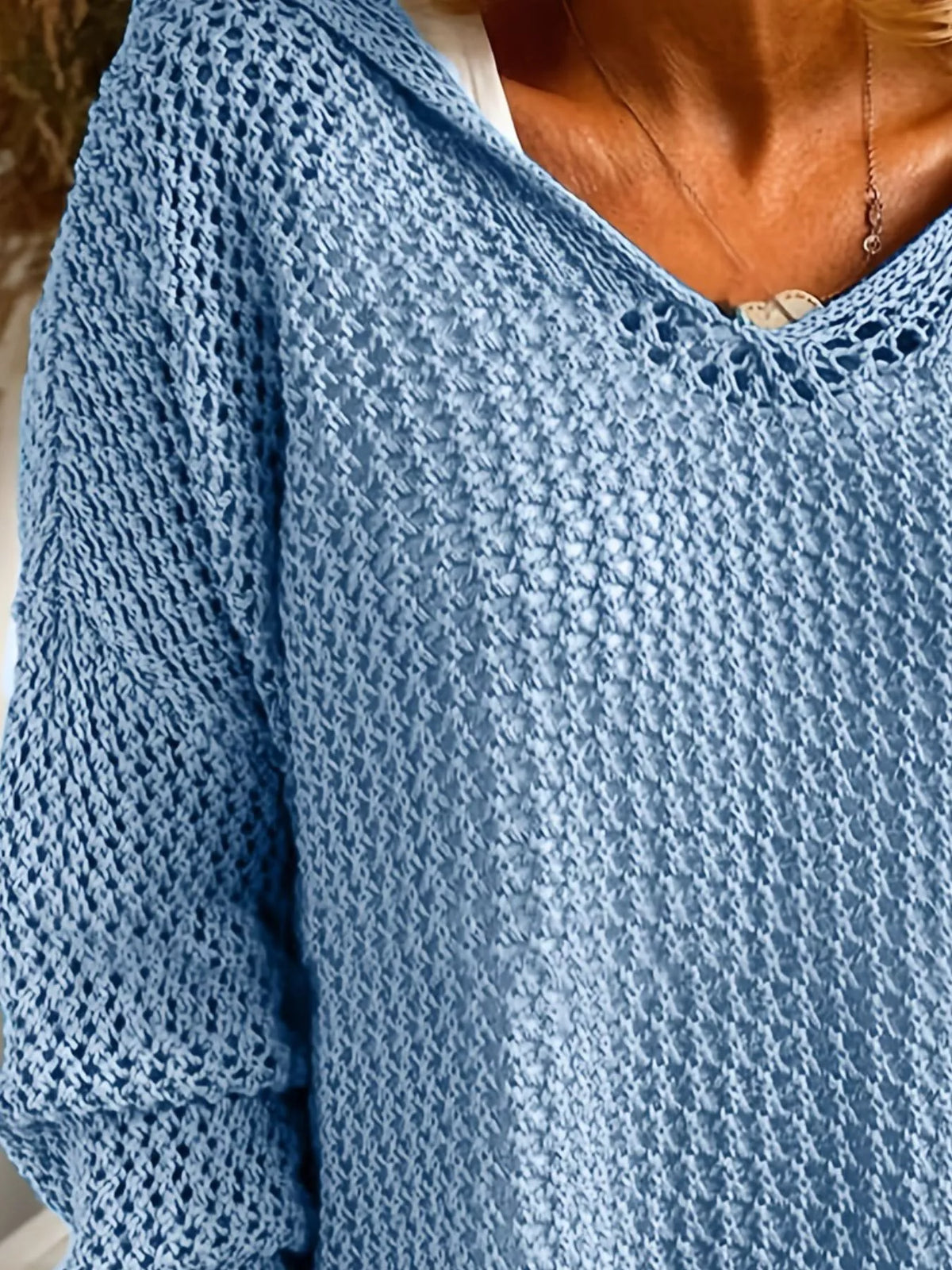 Openwork Long Sleeve Hooded Knit Cover Up | STAHlin RADIANCE