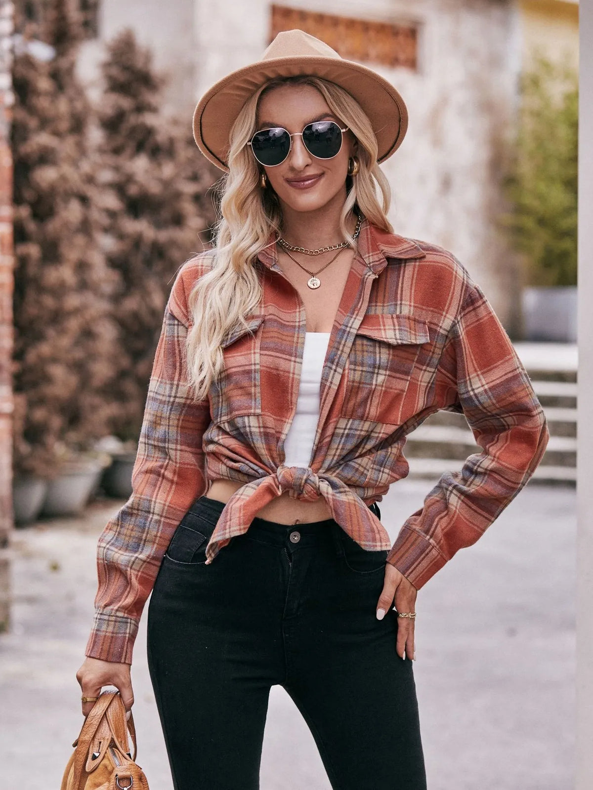 Plaid Button-Down Long Sleeve Shirt | STAHlin RADIANCE