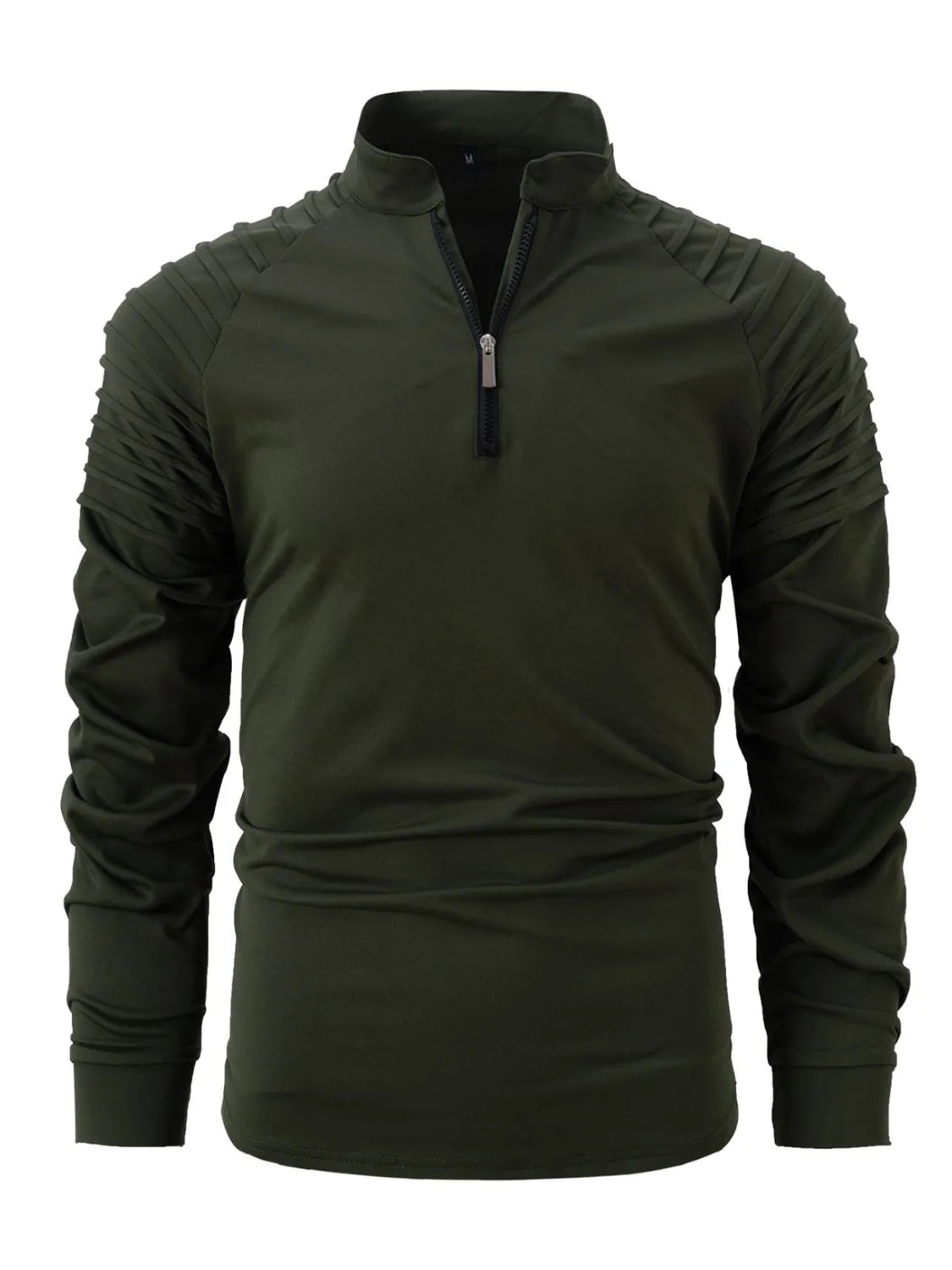 Men's Full Size Quarter Zip Long Sleeve Polo Plus Size | STAHlin RADIANCE