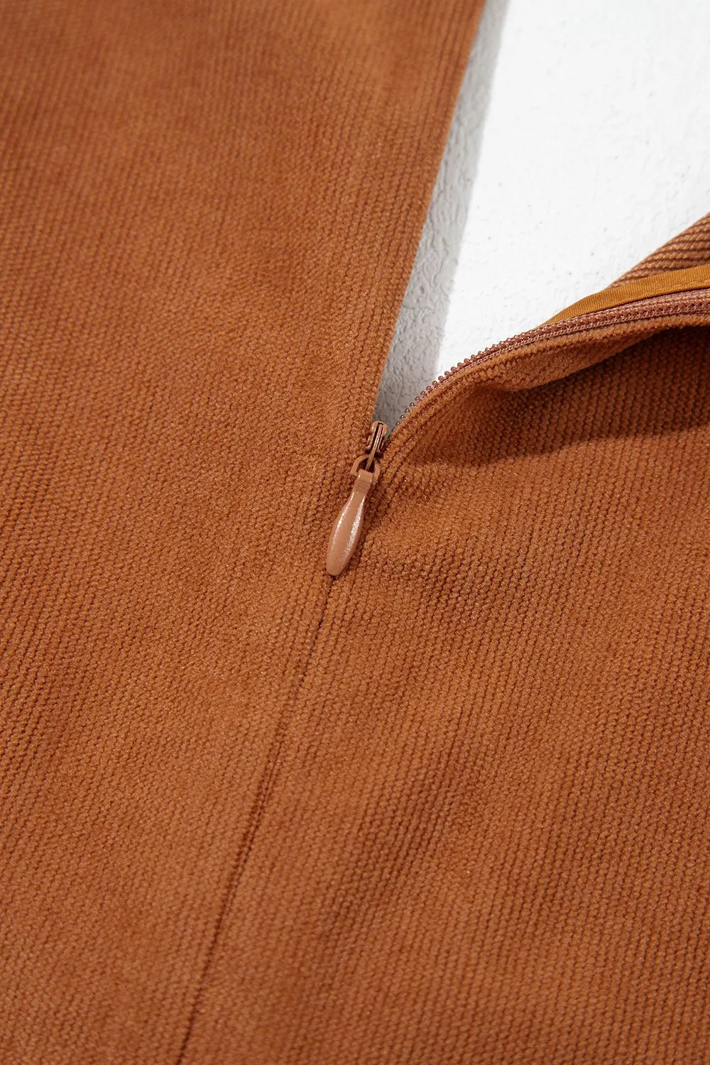 Solid Color Tie V Neck Sleeveless Corduroy Romper | STAHlin RADIANCE