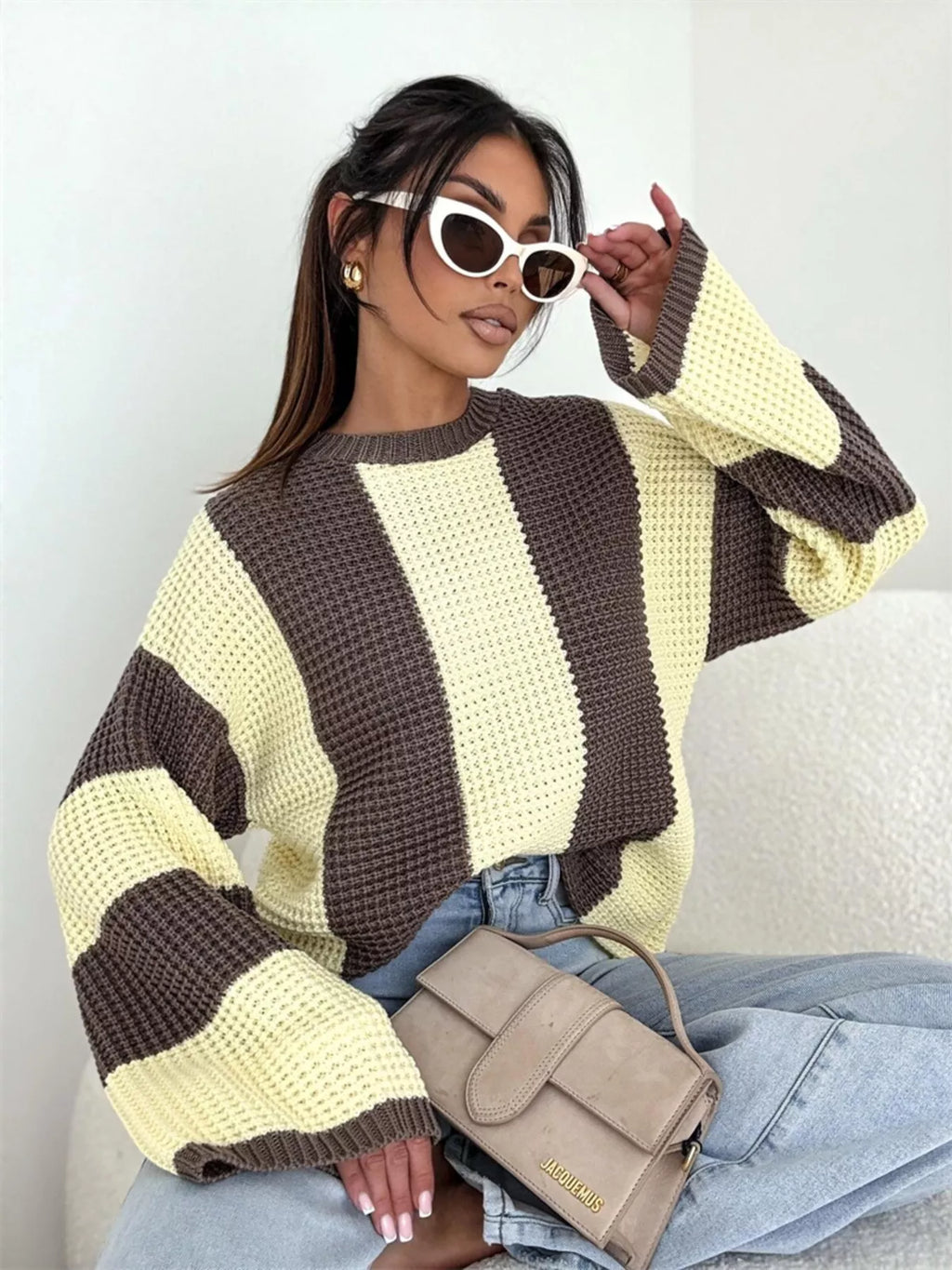 Color Block Long Sleeve Sweater | STAHlin RADIANCE