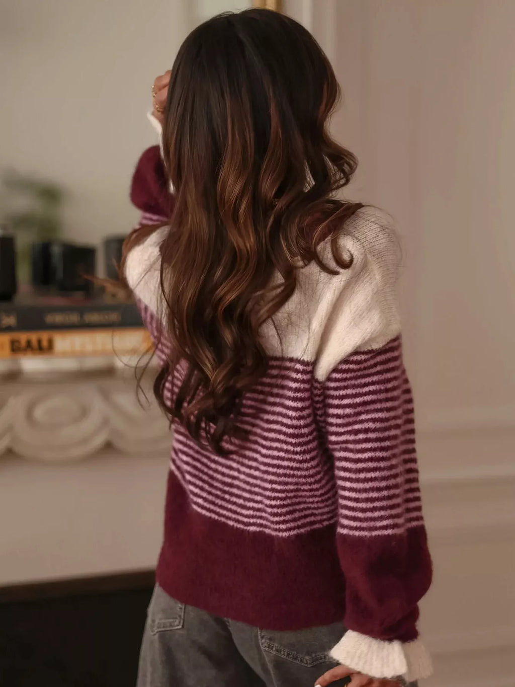 Striped Color-Block Button-Down Cardigan | STAHlin RADIANCE