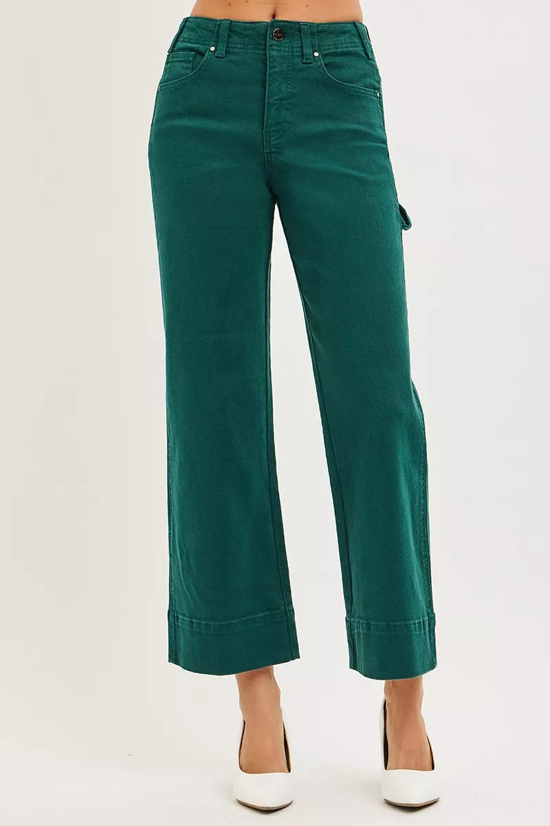 RISEN Tummy Control High Rise Crop Wide No Waist Band Pants | STAHlin RADIANCE