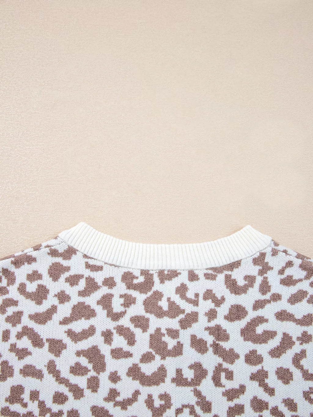 Leopard Drop Shoulder Chunky Knitted Cardigan | STAHlin RADIANCE