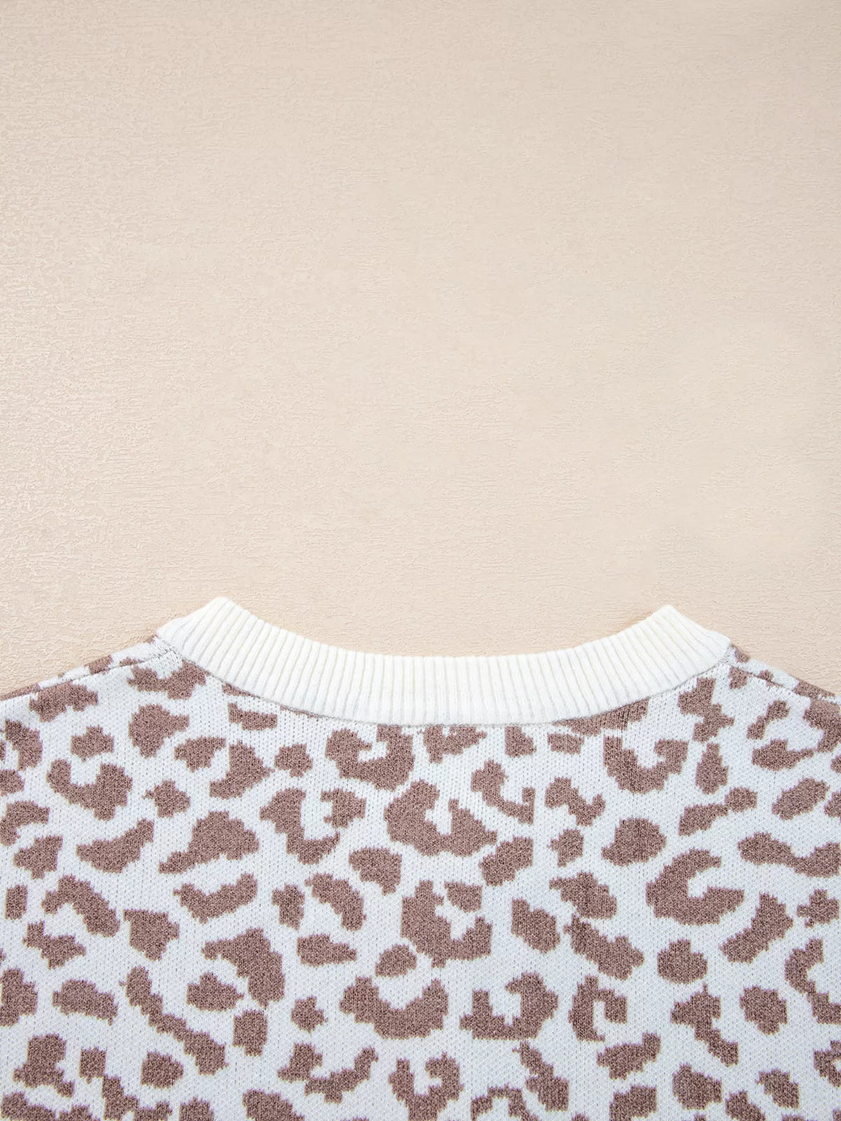 Leopard Drop Shoulder Chunky Knitted Cardigan | STAHlin RADIANCE