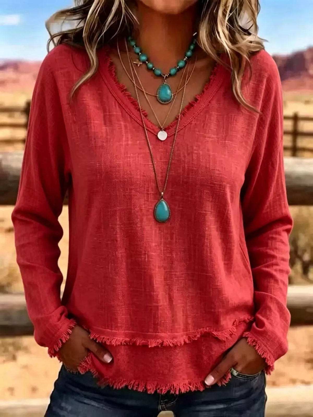 The Marlowe Frayed Tee | STAHlin RADIANCE
