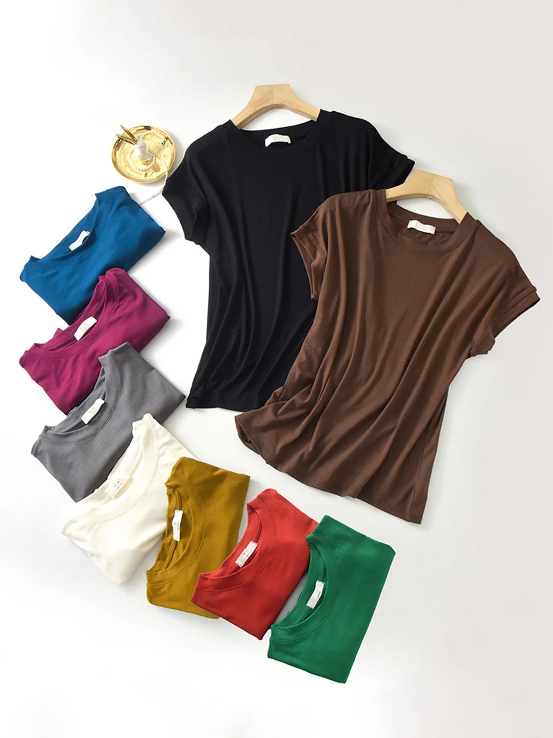 Plus Size Round Neck Short Sleeve T-Shirt | STAHlin RADIANCE