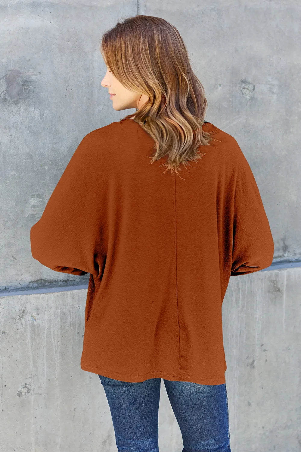 Double Take Full Size Round Neck Long Sleeve T-Shirt | STAHlin RADIANCE