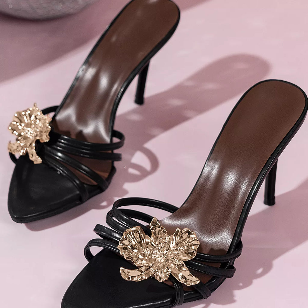 Floral Embellished High Heel Sandals | STAHlin RADIANCE