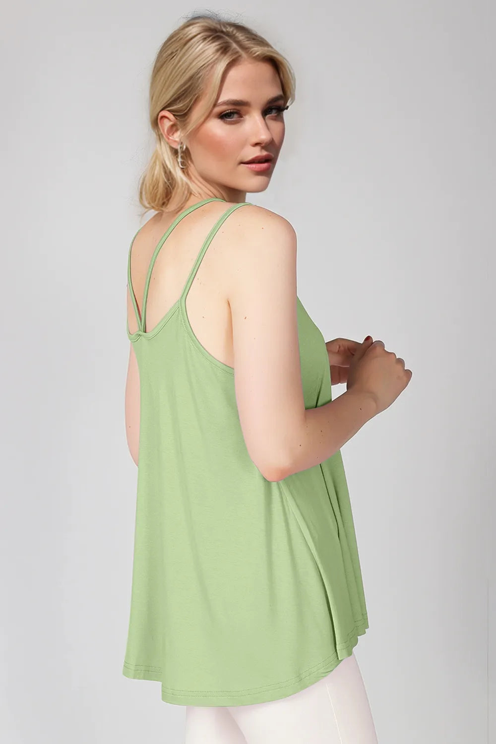 Basic Bae Bamboo Scoop Neck Double Spaghetti Straps Cami | STAHlin RADIANCE