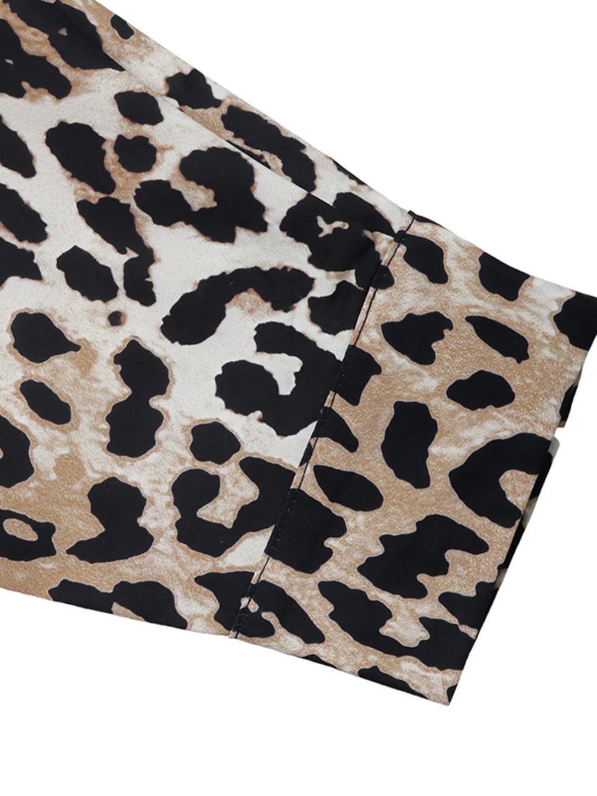 Leopard Print Long Sleeve Mock Neck Mini Dress | STAHlin RADIANCE