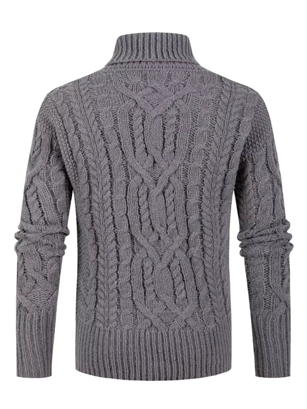 Men's Plus Size Shawl Collar Cable Knit Sweater | STAHlin RADIANCE
