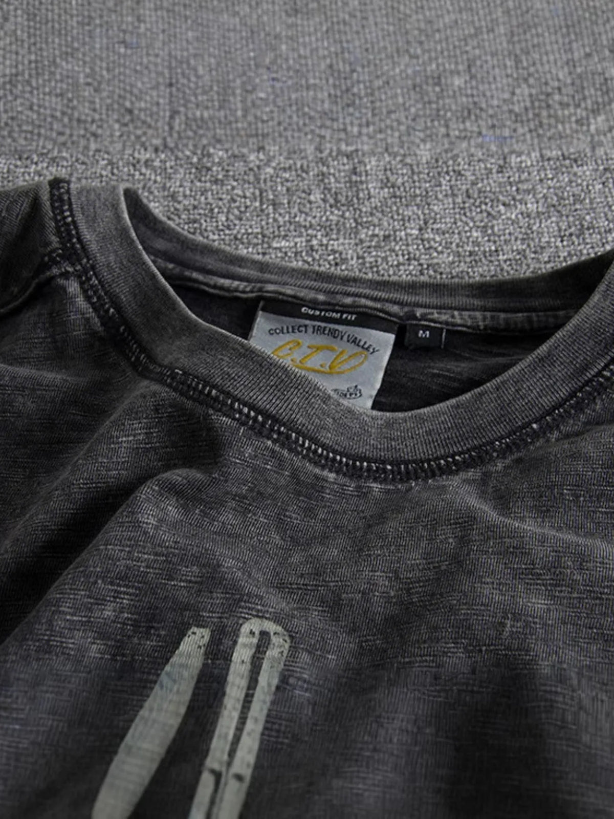 Men's Letter Round Neck Short Sleeve T-Shirt | STAHlin RADIANCE