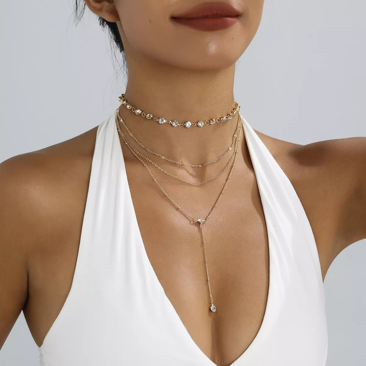 Multi-Layered Rhinestone Choker Necklace | STAHlin RADIANCE