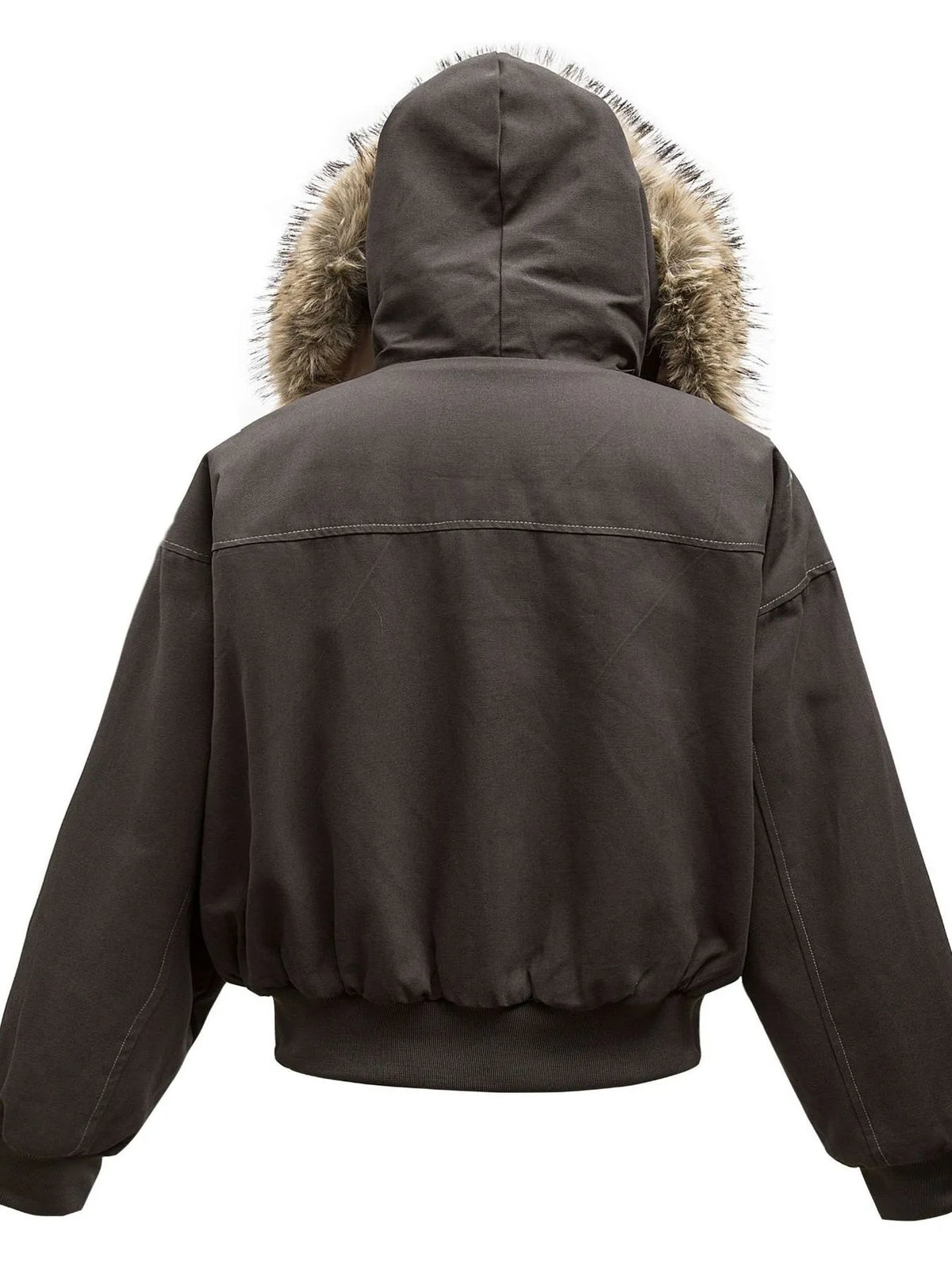 Men's Faux Fur Hooded Zip Up Jacket | STAHlin RADIANCE