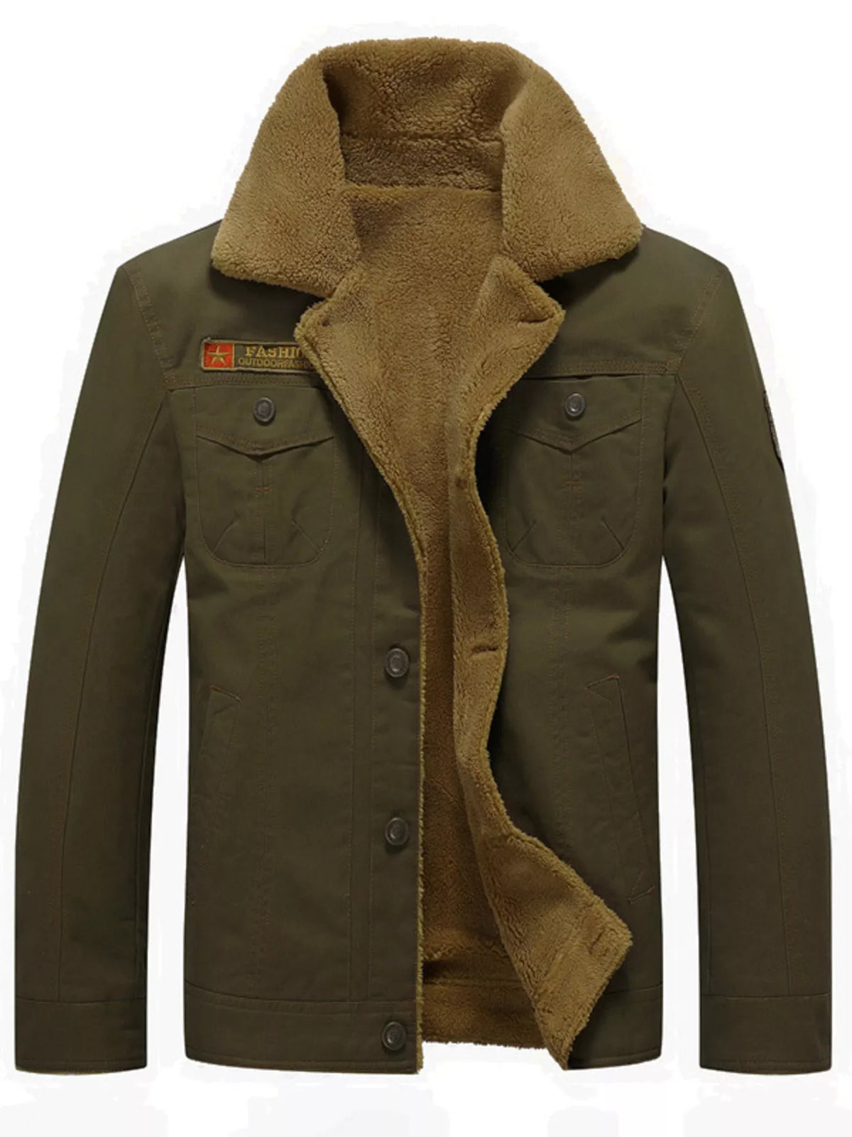 Men's Plus Size Button Up Fleece Lined Jacket | STAHlin RADIANCE