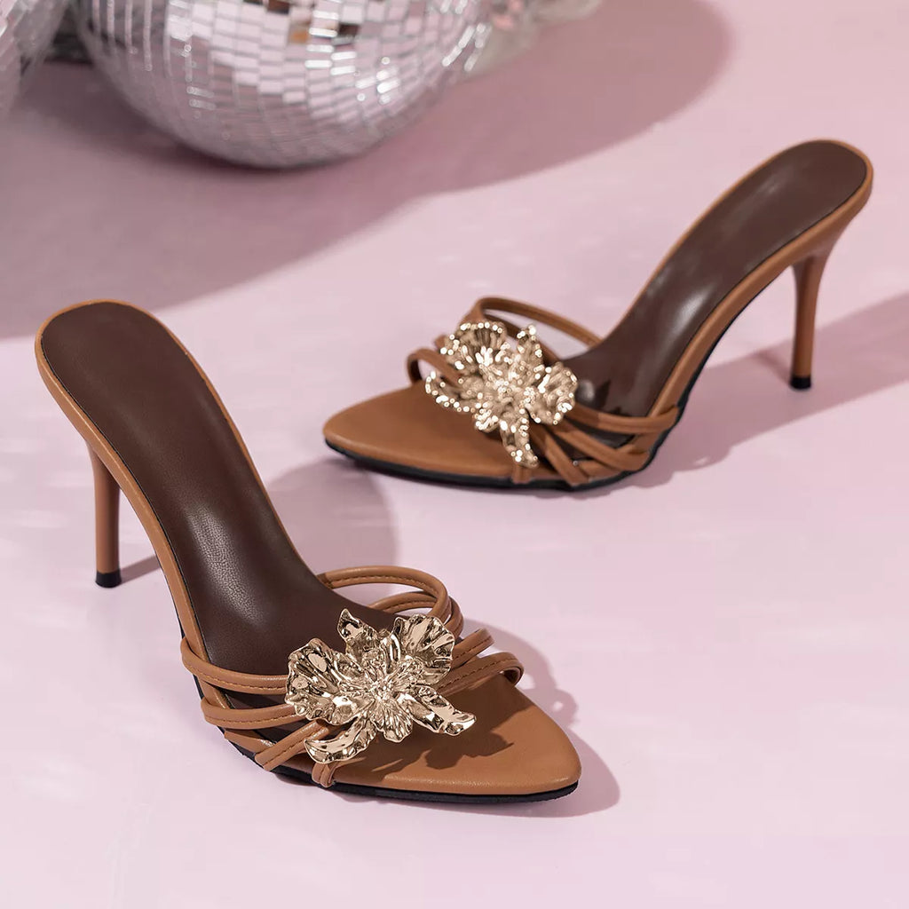Floral Embellished High Heel Sandals | STAHlin RADIANCE