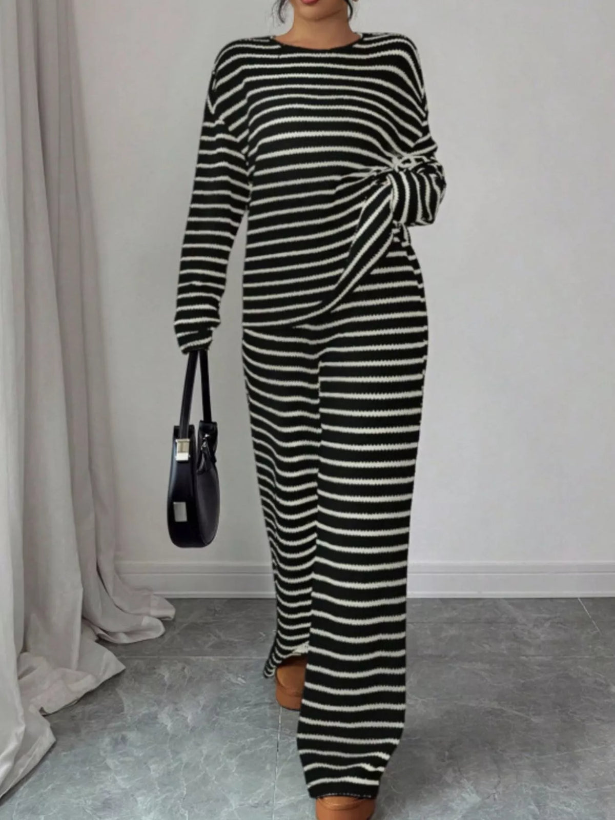 Striped Relaxed Fit Top and Pants Set | STAHlin RADIANCE