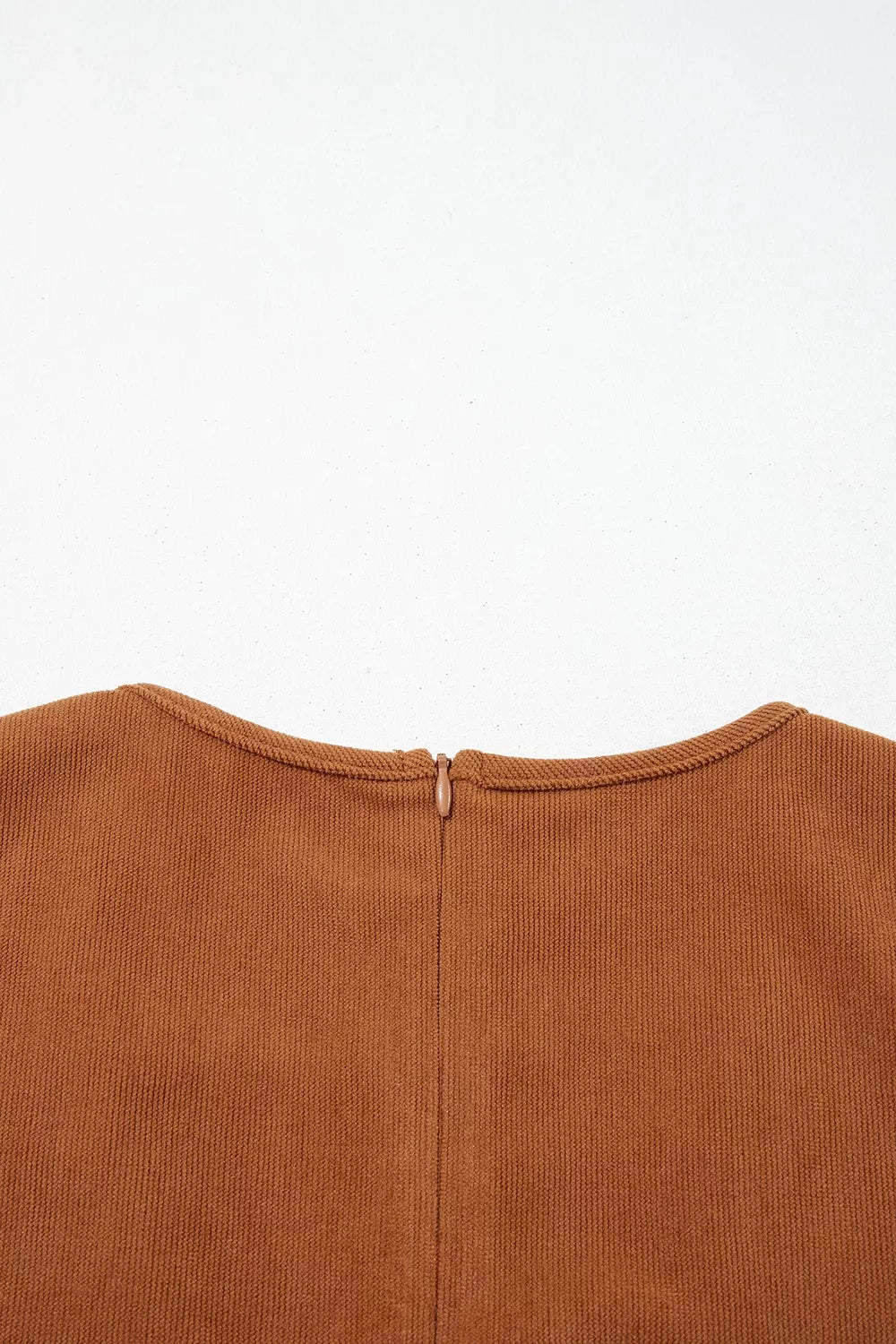 Solid Color Tie V Neck Sleeveless Corduroy Romper | STAHlin RADIANCE