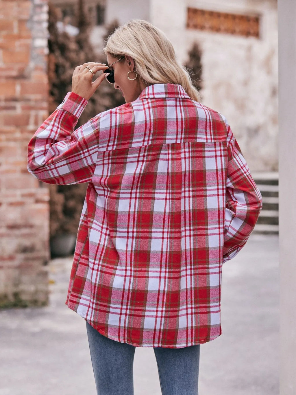 Plaid Button-Down Long Sleeve Shirt | STAHlin RADIANCE