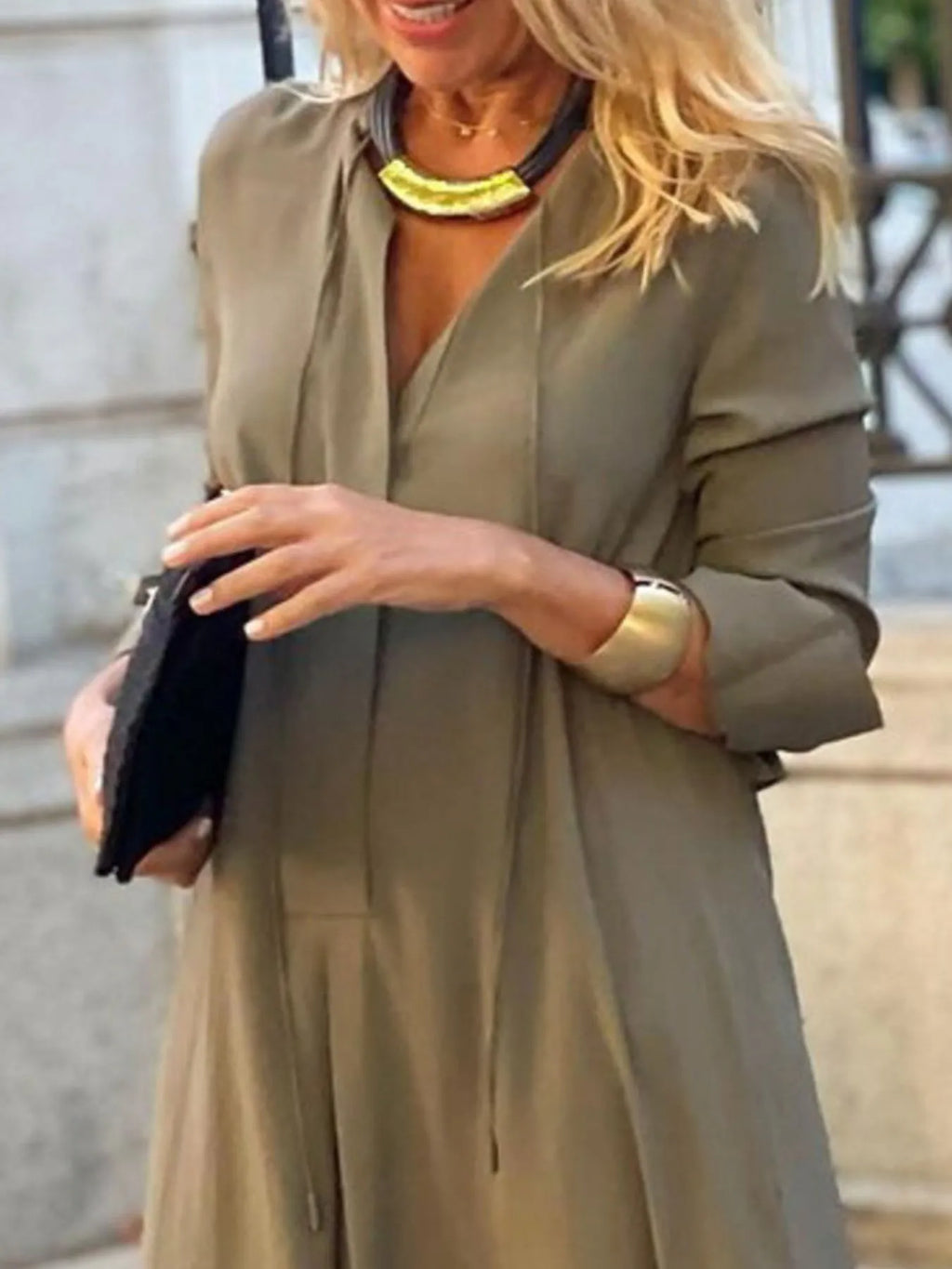 Full Size Solid Color Maxi Shirt Dress Plus Size | STAHlin RADIANCE