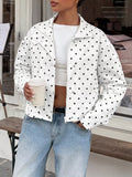 Polka Dot Zip Up Cropped Jacket | STAHlin RADIANCE