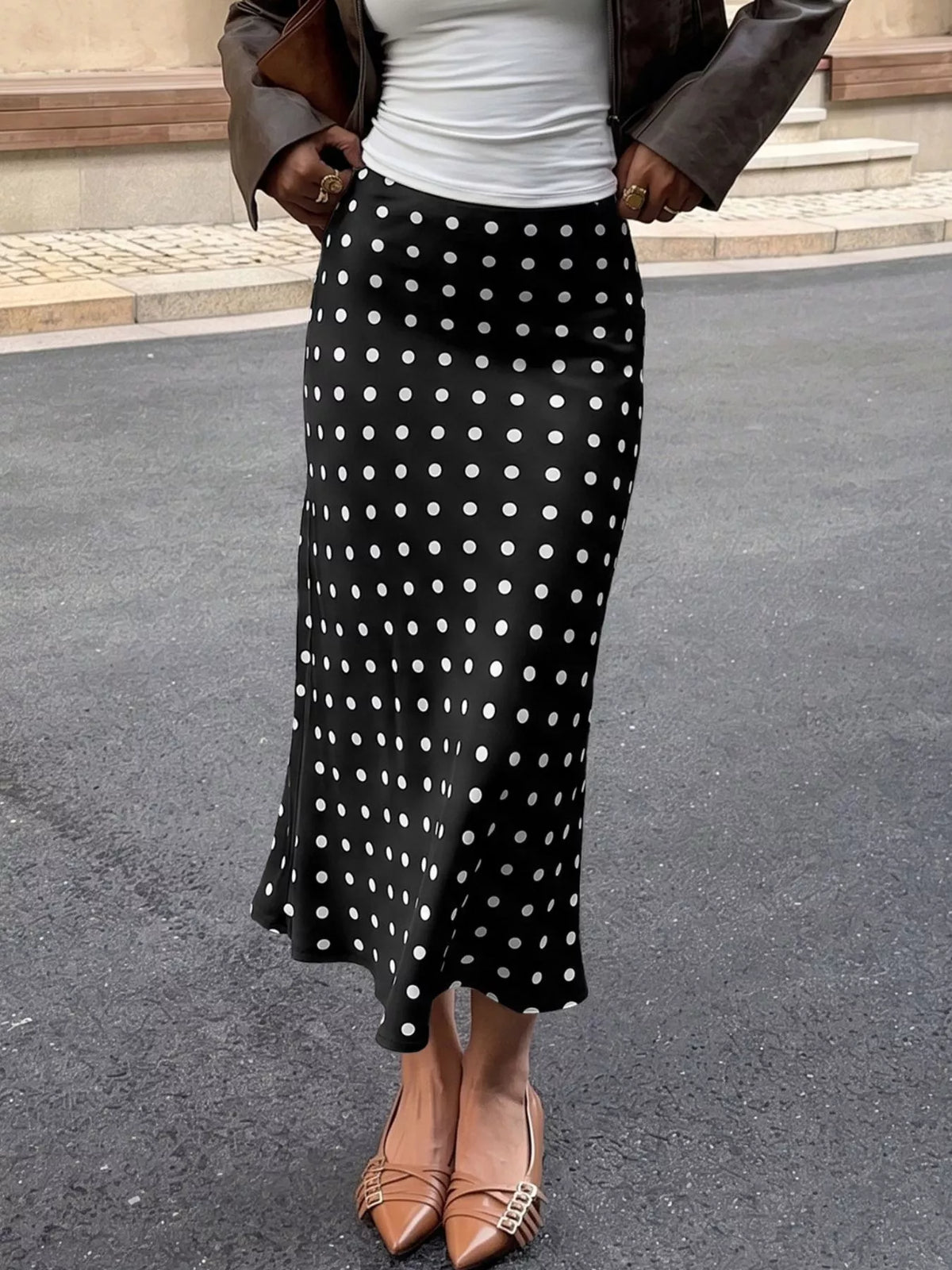 Polka Dot Midi Skirt | STAHlin RADIANCE